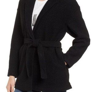 J. Crew Camille Boiled Wool Wrap Coat M